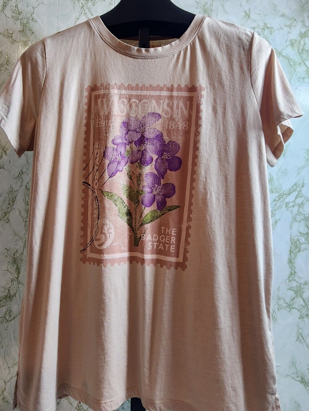 Maurices WI Postage Stamp Cotton Short Sleeve Tee